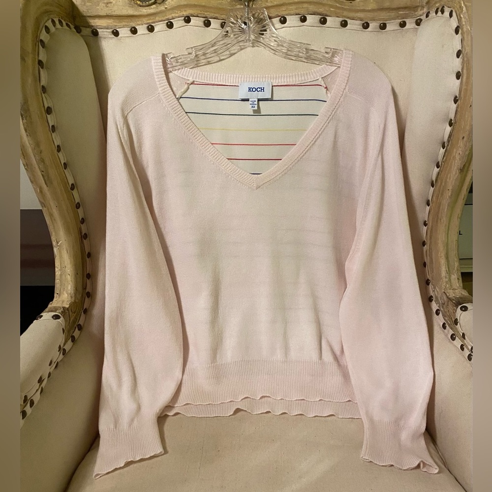 KOCH cashmere rainbow stripe sweater XS-S